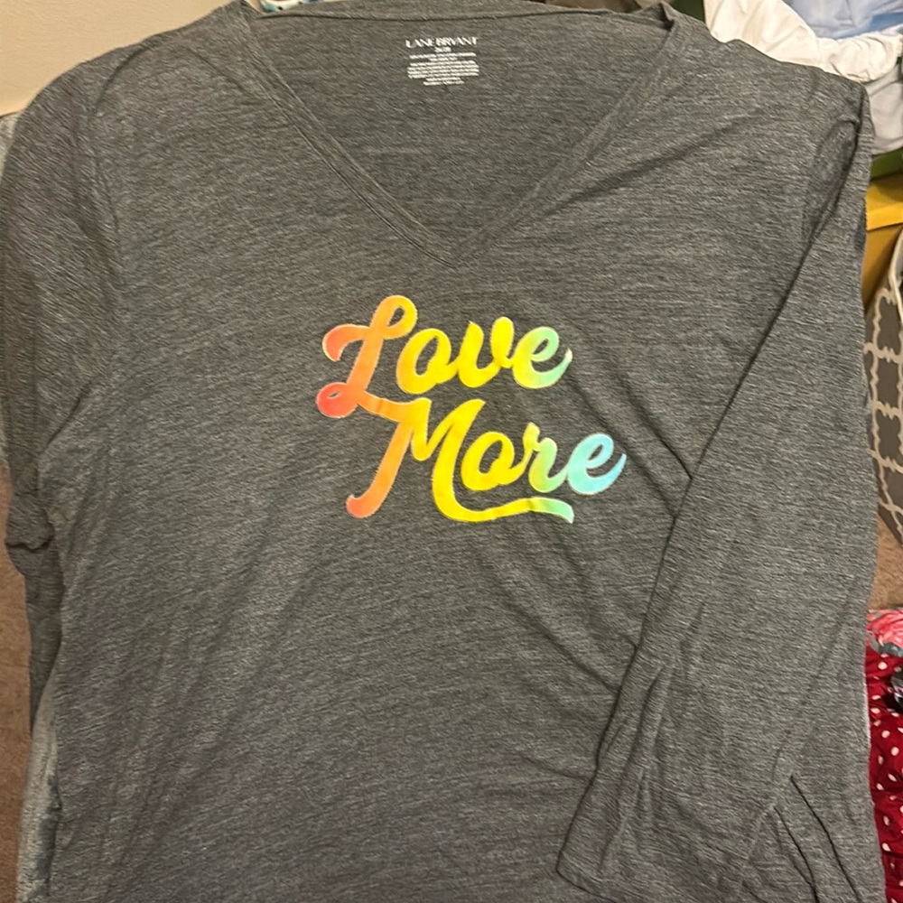 Lane Bryant Love More long sleeve tee size 26/28
